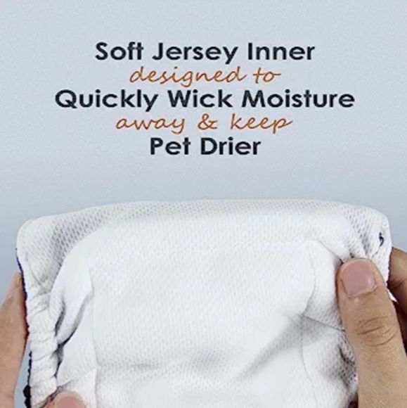 wegreeco Washable Dog Diapers - Washable Male Dog Belly Wrap - Pack of 3 - Picture 6 of 7